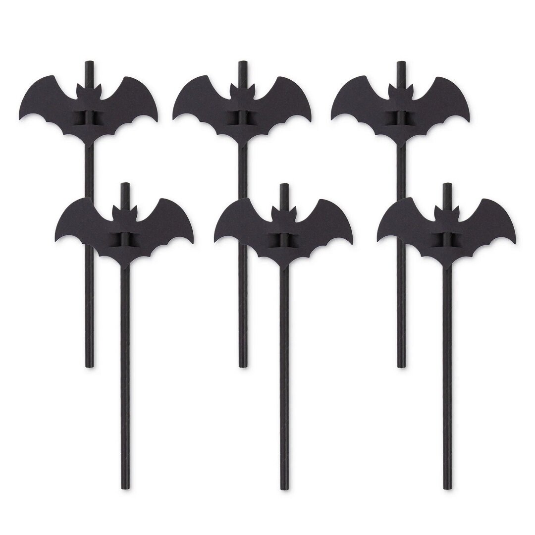 Papsugerør Sorte Flagermus 12 stk