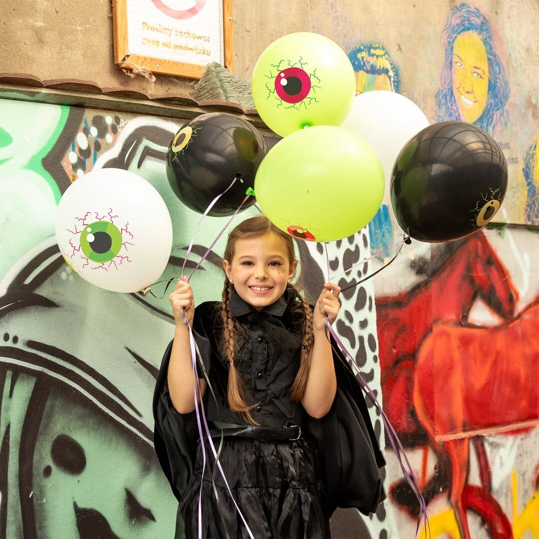 Halloween Balloner med Uhyggelige Øjne 6 stk