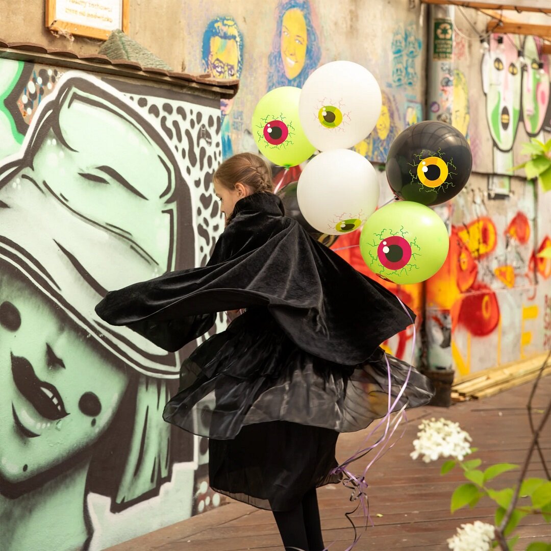 Halloween Balloner med Uhyggelige Øjne 6 stk