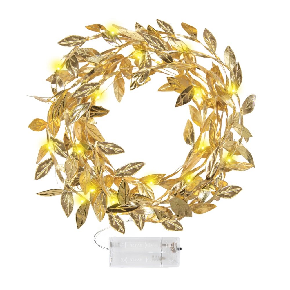 LED-lyskæde Gyldne Blade 3 meter