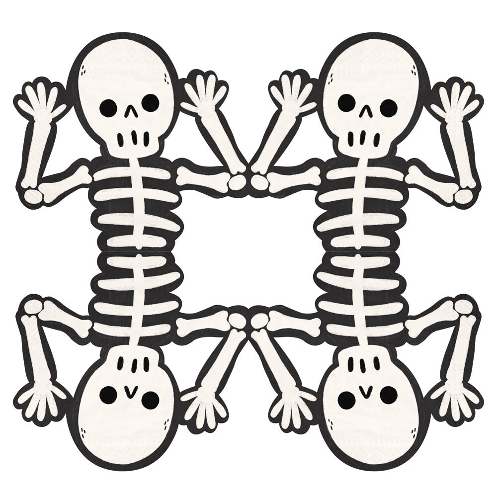 Spooky Friends Servietter Skelet 12 stk