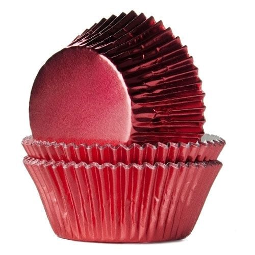 Muffinforme - Rød folie 24 stk