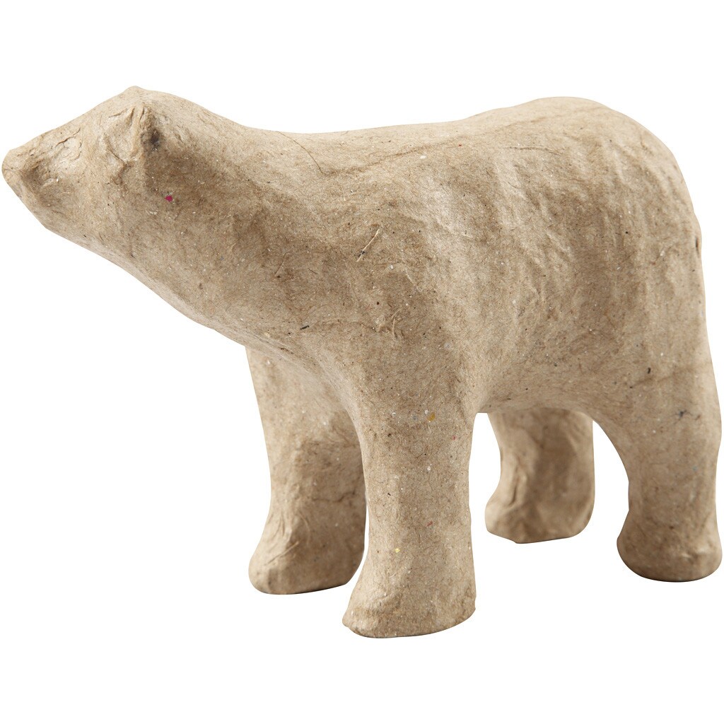 Byggesæt - Papirfigur isbjørn 11,5 cm