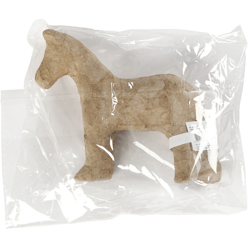 Byggesæt - Papirfigur hest 12 cm