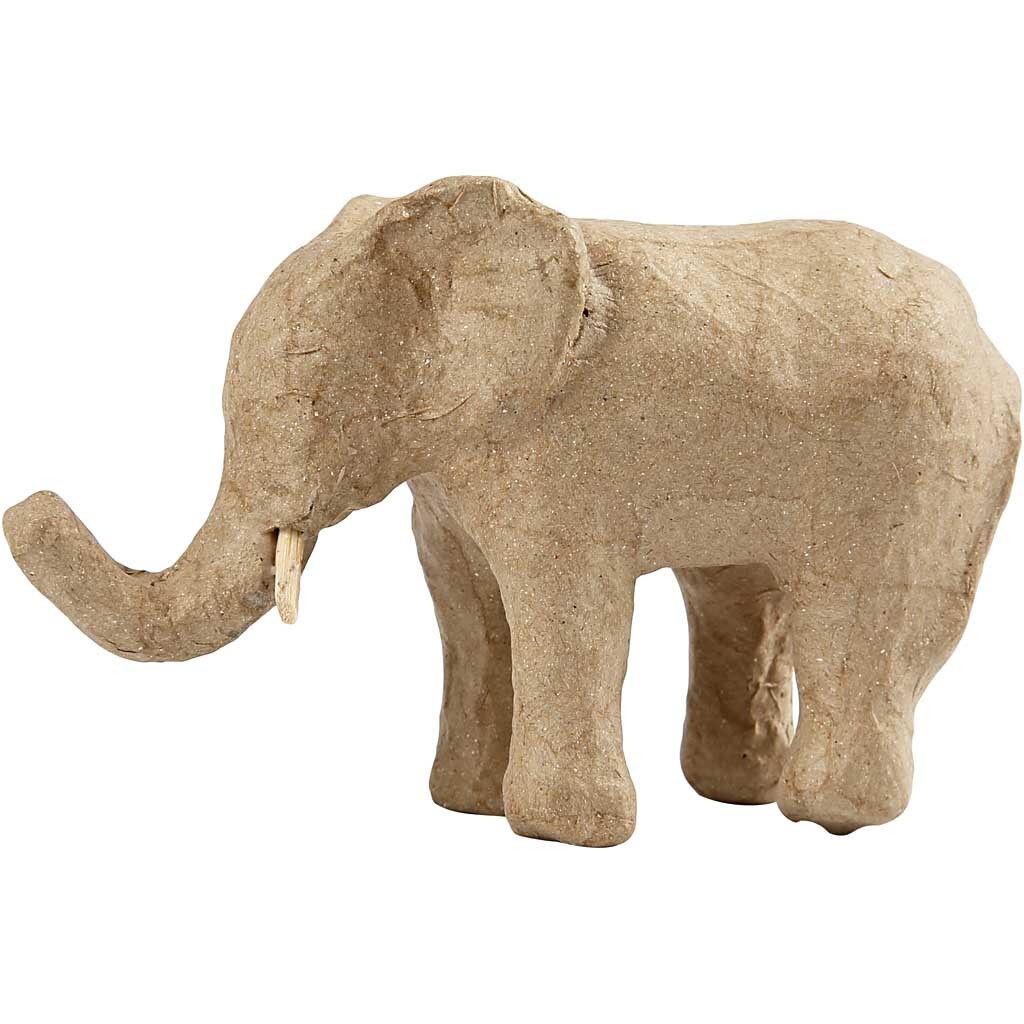 Byggesæt - Papirfigur elefant 13 cm