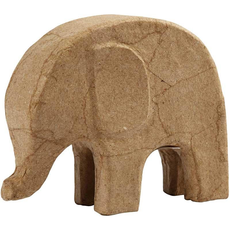 Byggesæt - Papirfigur elefant 17 cm