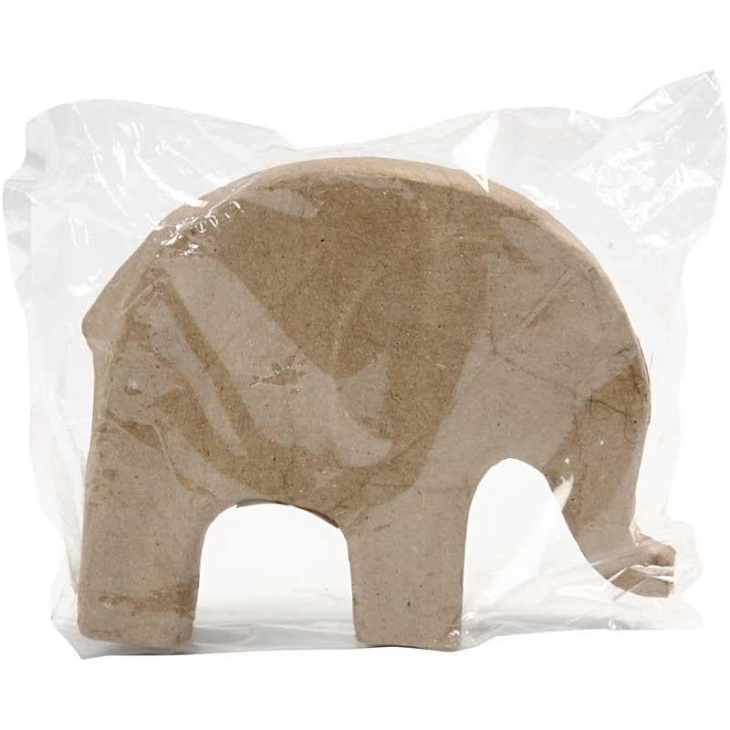 Byggesæt - Papirfigur elefant 17 cm