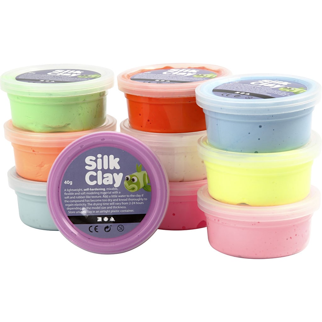 Silk Clay® - blandede farver 10 stk.