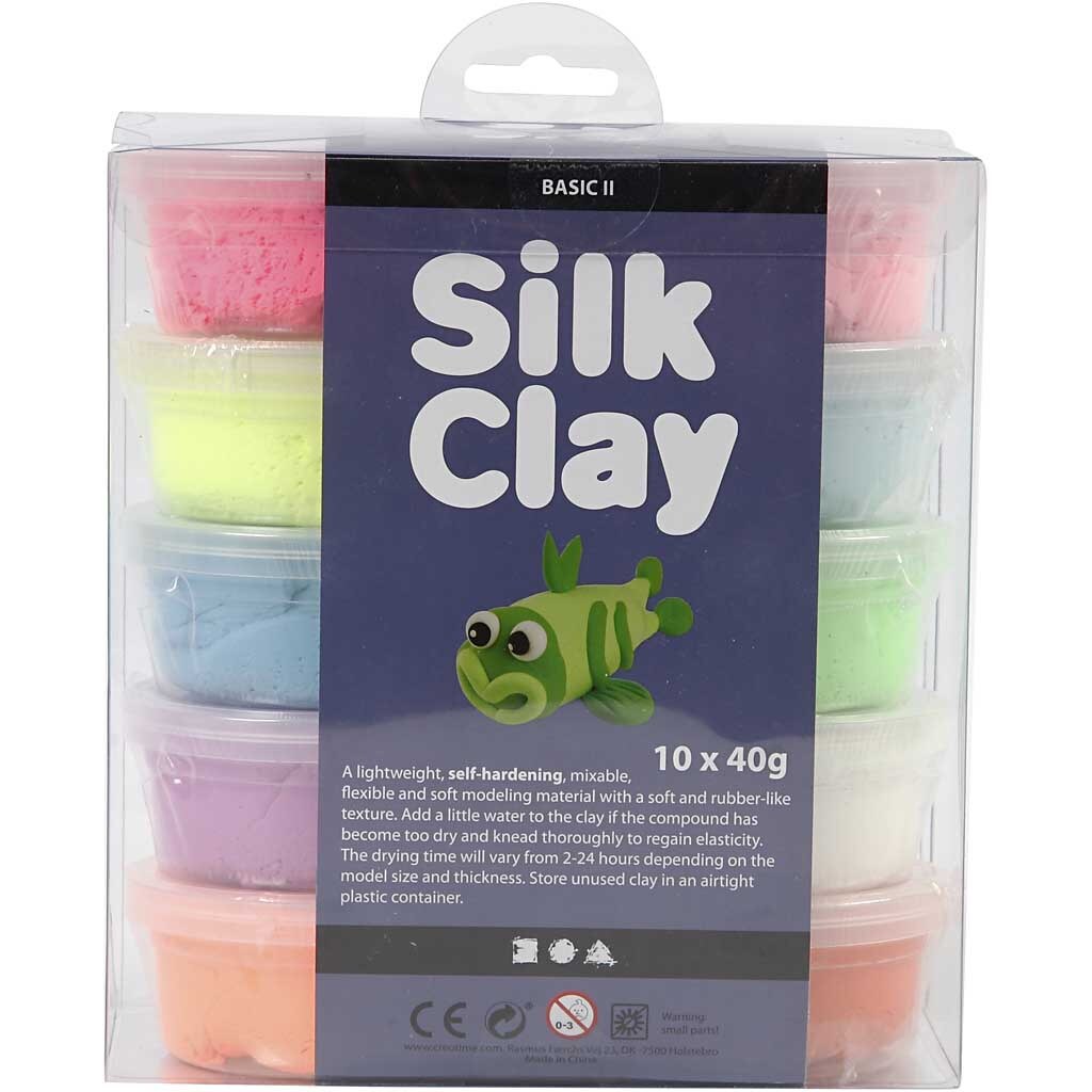 Silk Clay® - blandede farver 10 stk.