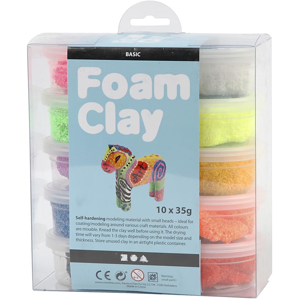 Foam Clay® - blandede farver 10 stk