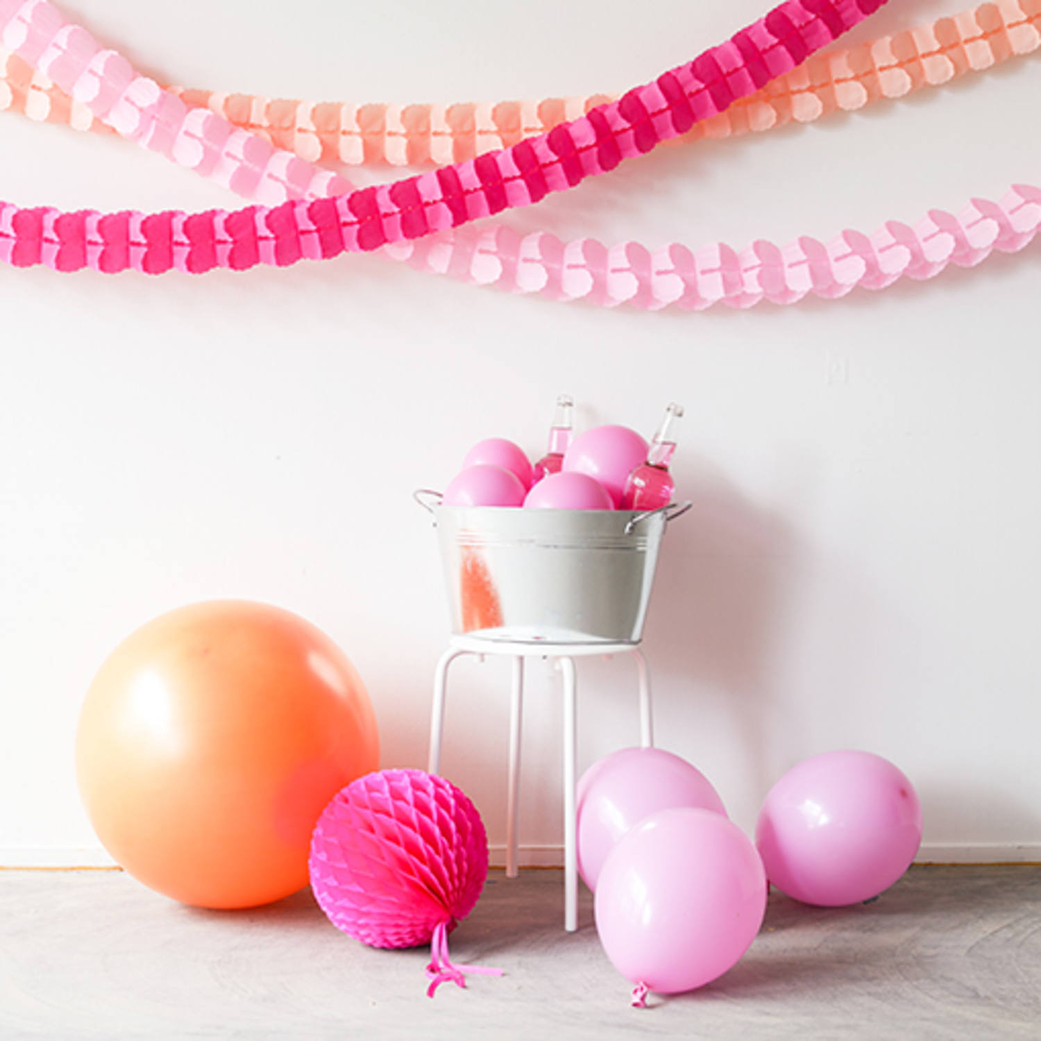 Papirguirlander Pink 3 meter 3-pak 