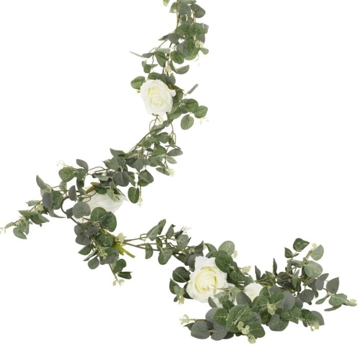 Guirlande Eukalyptus med hvide roser