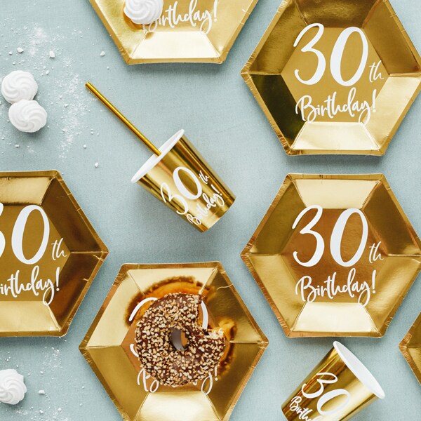 Guld 30 år - Tallerkener 6 stk