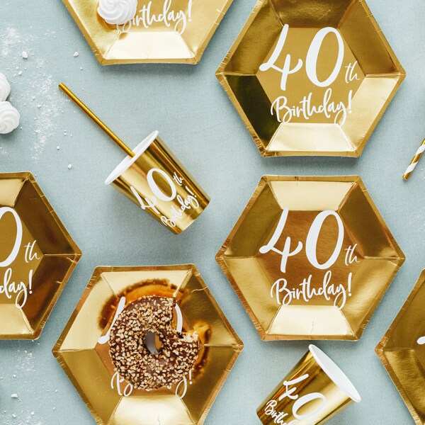 Guld 40 år - Tallerkener 6 stk