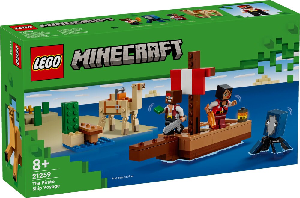 LEGO Minecraft - Piratskibsrejsen 8+