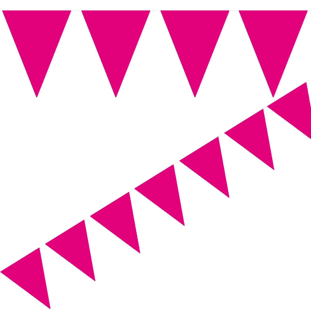 Flagguirlande - Pink 10 meter