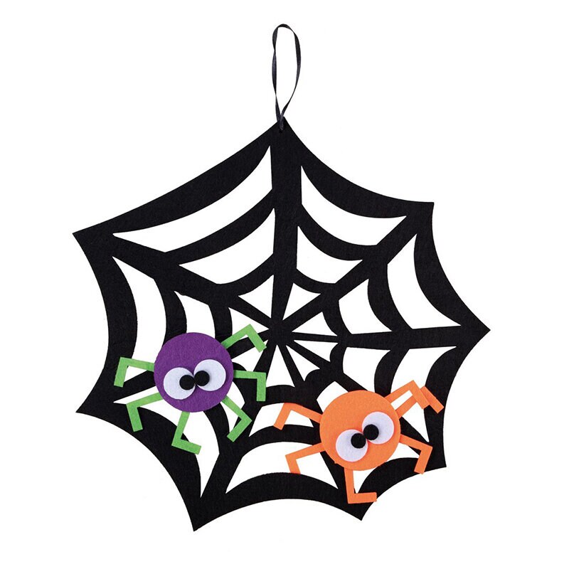 Spindelvæv i filt 30 cm