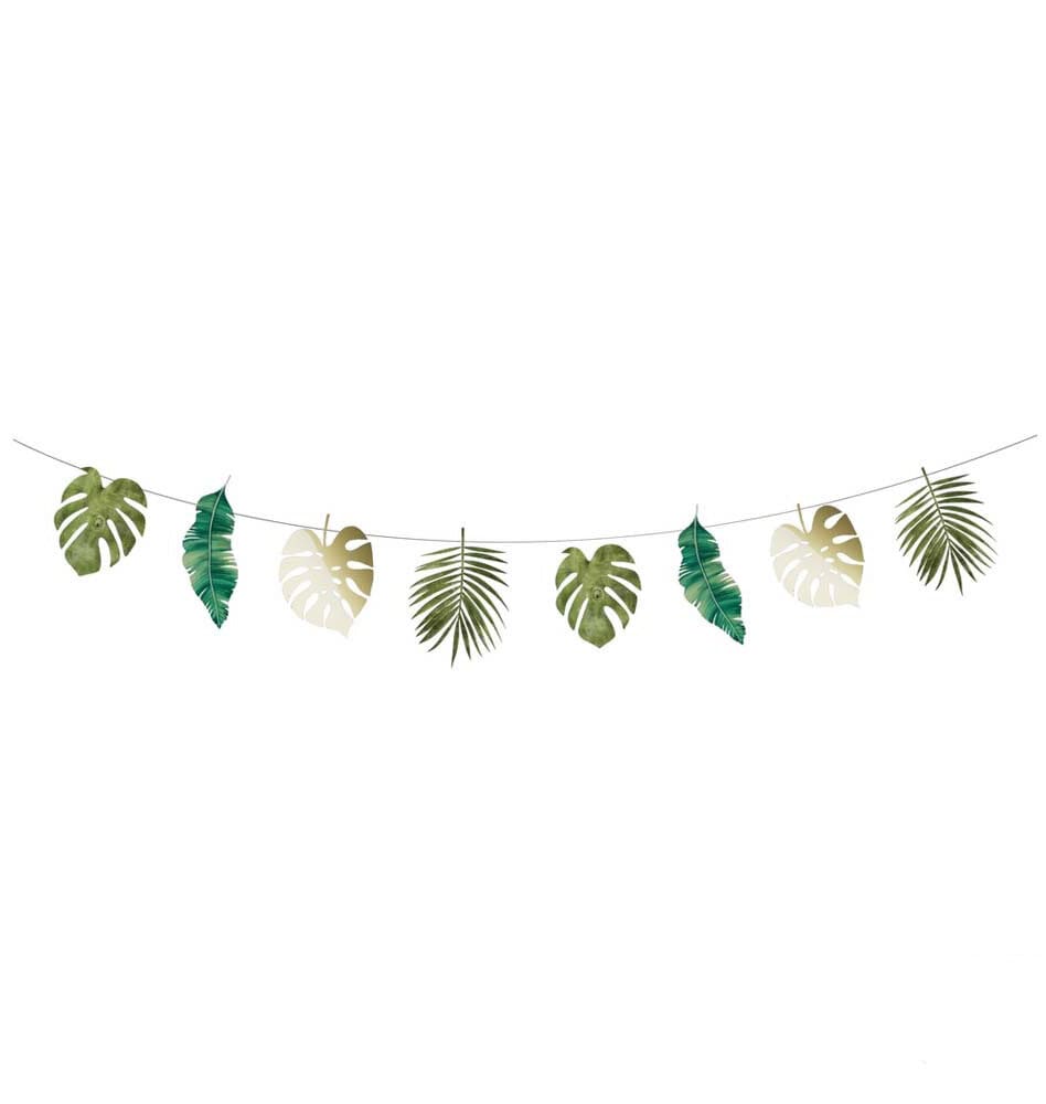 Dekorationsguirlande med tropiske blade 3 meter