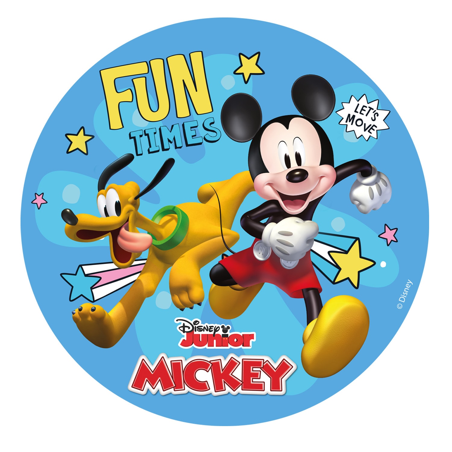 Kagebillede Mickey Mouse, Sukkerfri sukkerpasta 15,5 cm