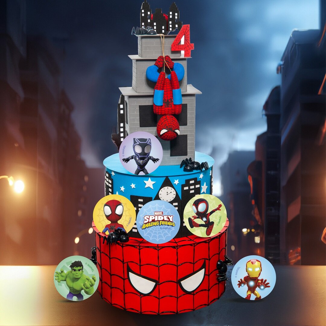 Spidey - Muffindekorationer Fondant 20 stk