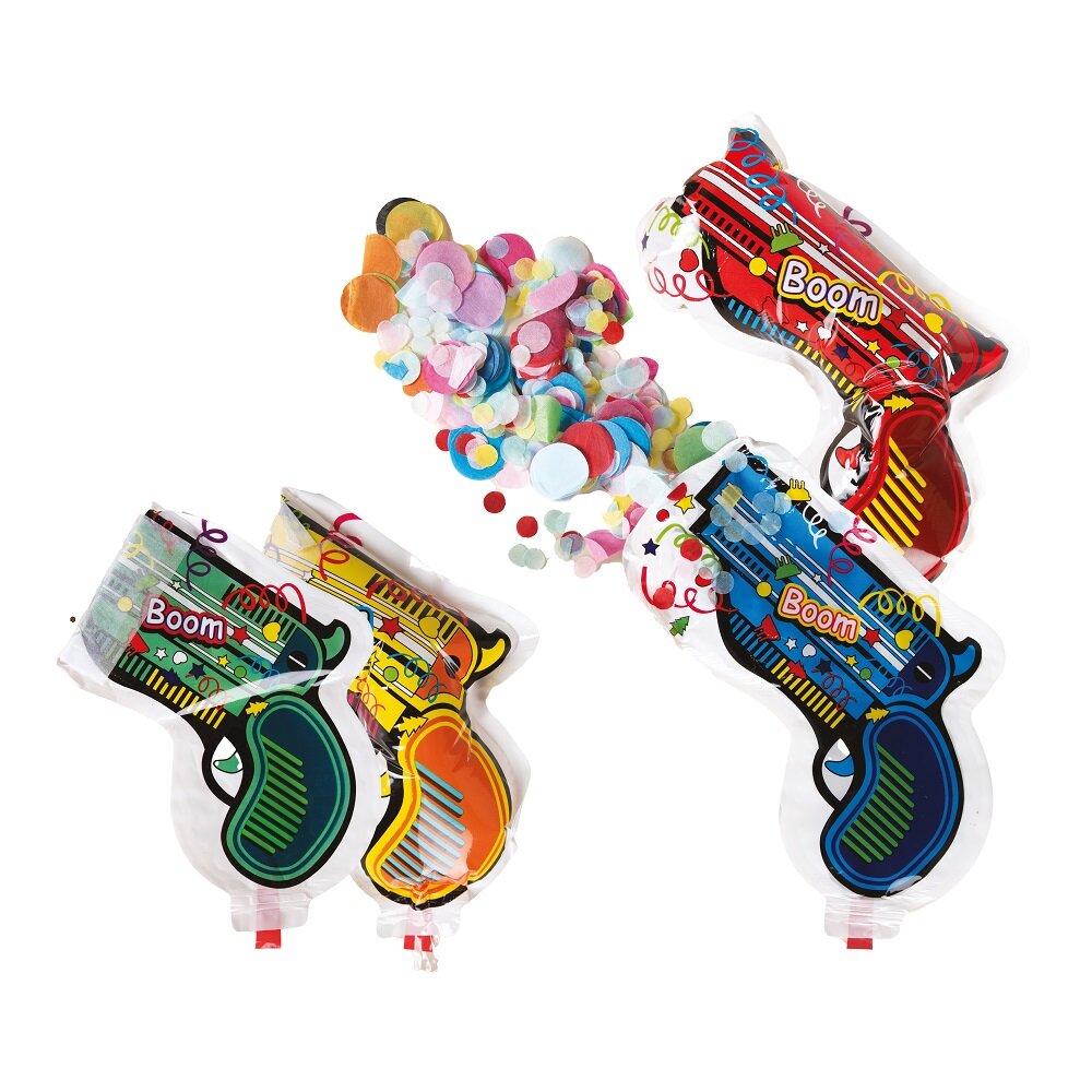 Konfettipistoler 4-pak