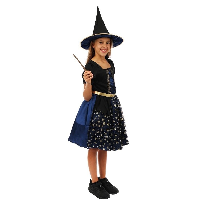 Halloween Heks Kostume Børn 5-6 år (105-116 cm)