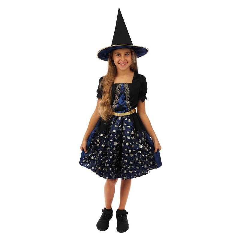 Halloween Heks Kostume Børn 5-6 år (105-116 cm)