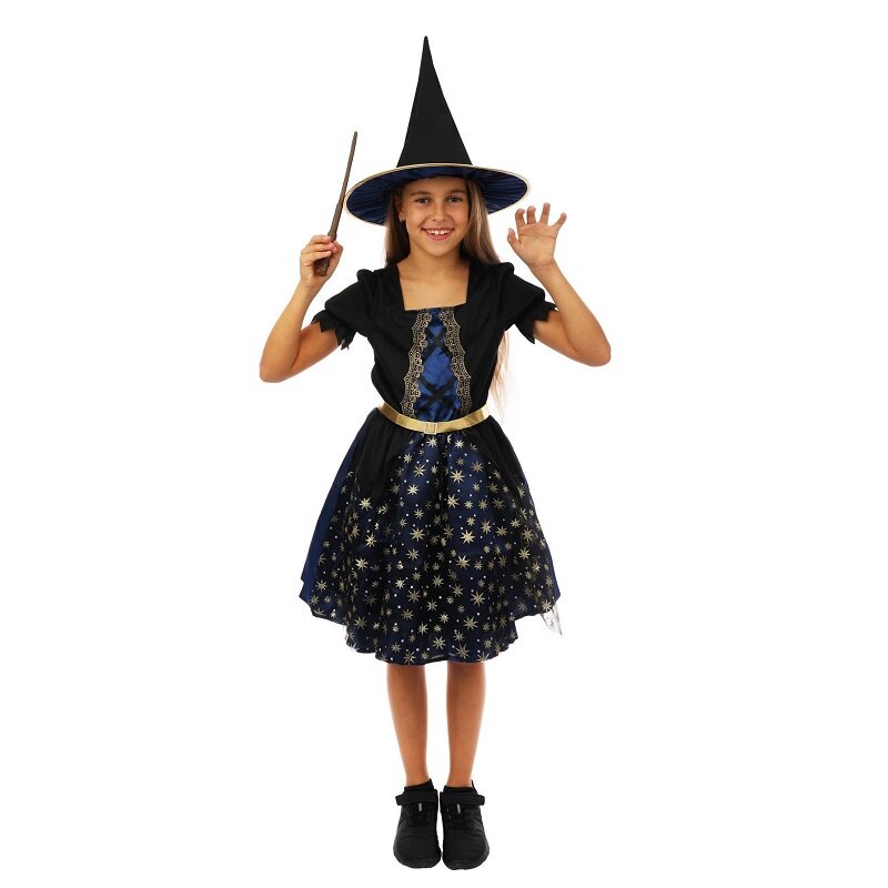 Halloween Heks Kostume Børn 5-6 år (105-116 cm)