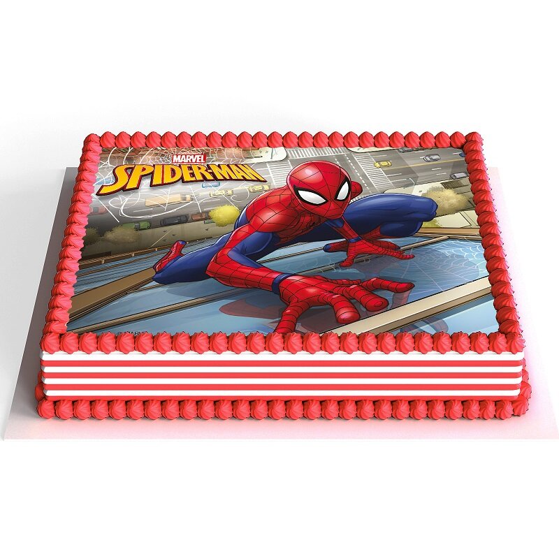 Kageprint Spiderman - Fondant 15 x 21 cm