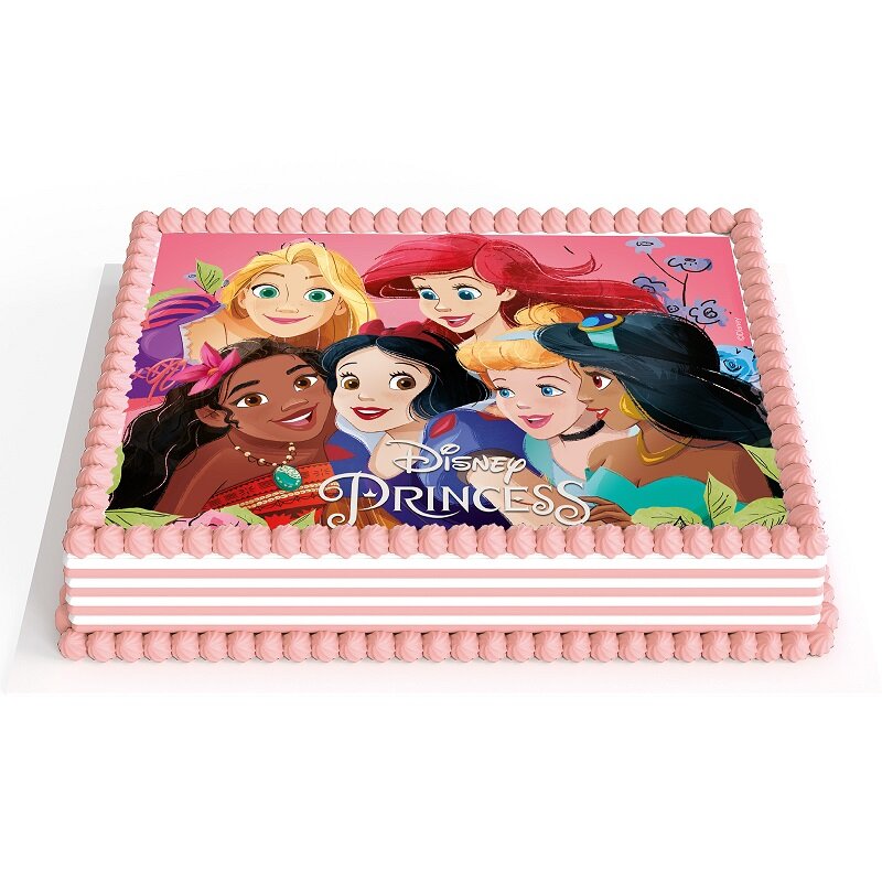 Kageprint Disney Prinsesser - Fondant 15 x 21 cm