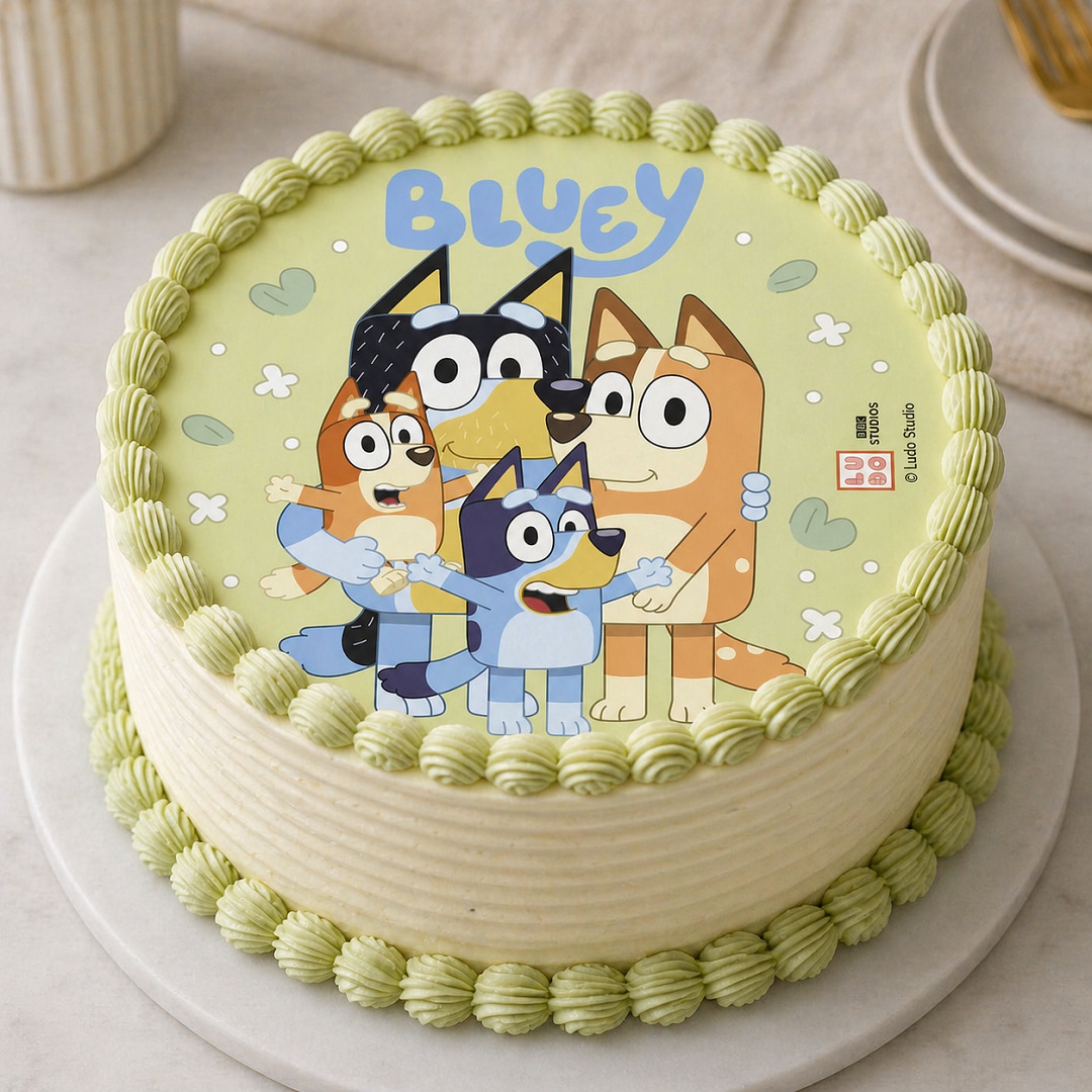 Kageprint Bluey - Fondant 20 cm