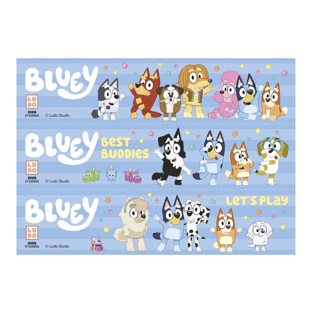 Bluey Kagedekorationsbånd Fondant