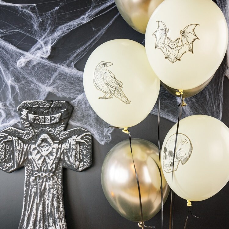 Halloweenballoner Creepy Curiosities 6 stk