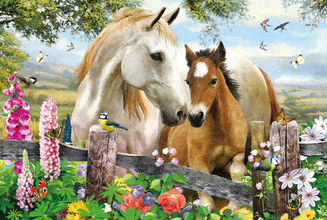 Prime 3D Puslespil - Heste i folden 150 brikker