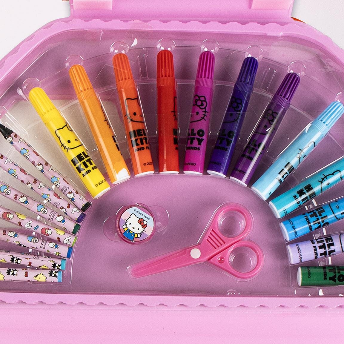 Hello Kitty - Tegne- og malesæt med 50 dele