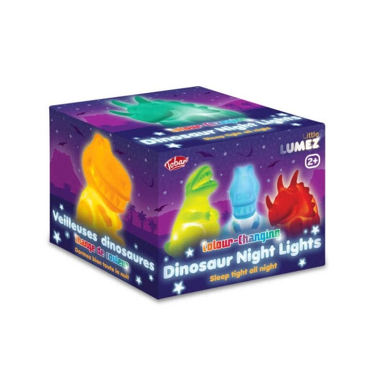 Dinosaur Farveskiftende Natlamper 3-pak
