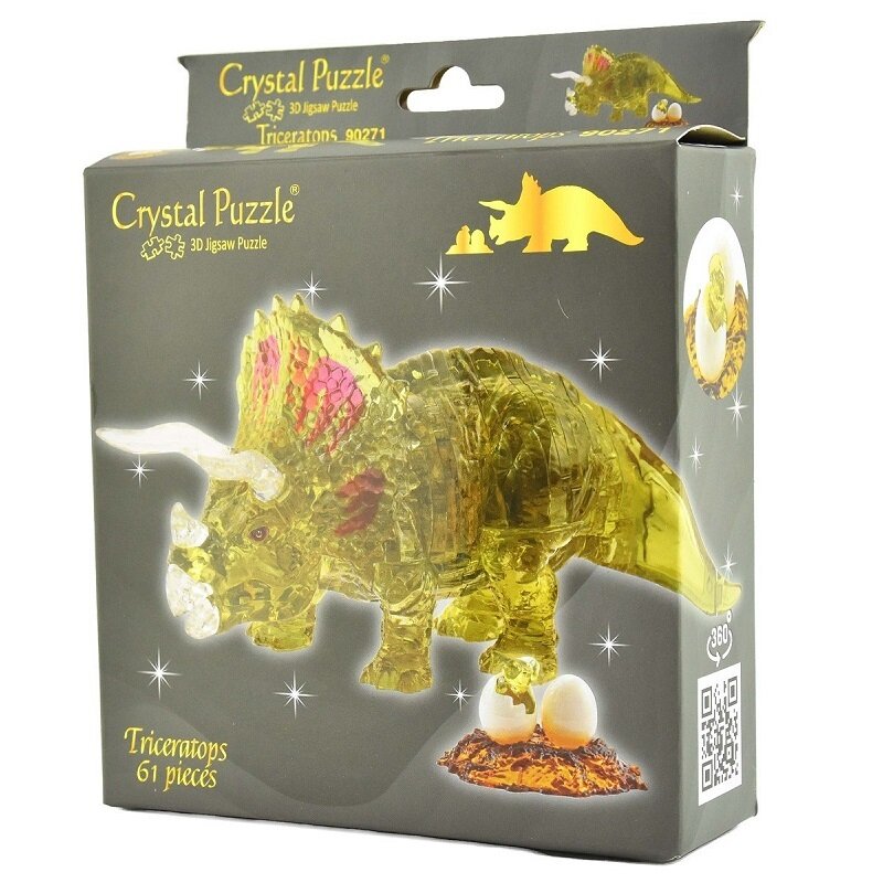Crystal 3D Puslespil Triceratops