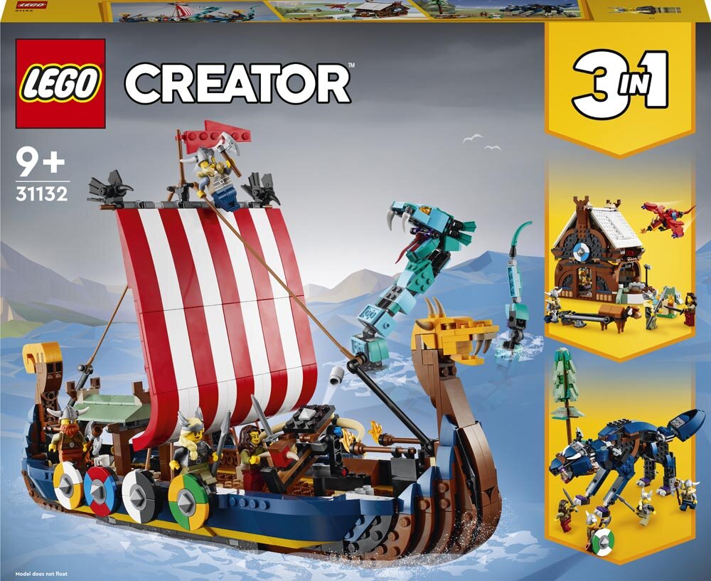 LEGO Creator - Vikingeskib og Midgårdsormen 9+
