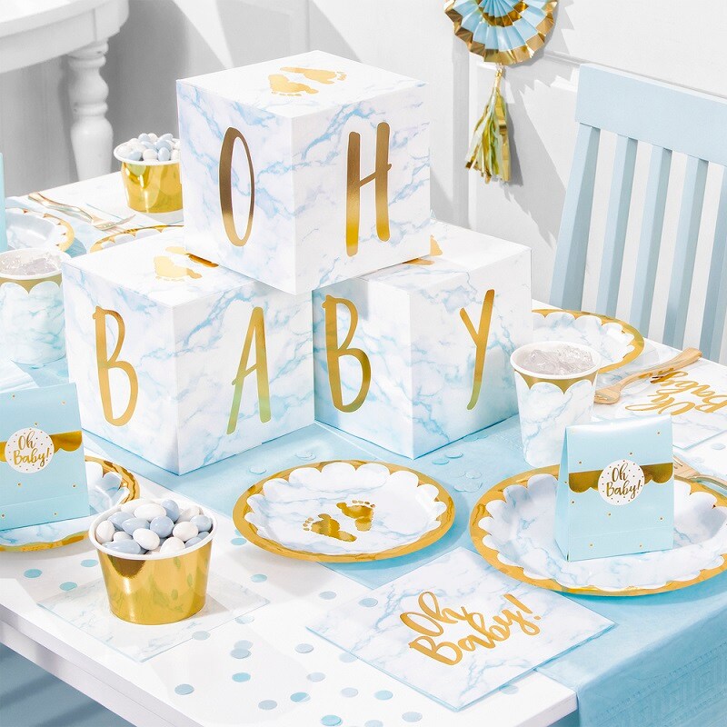 Oh Baby - Borddekorationer blå 3 stk