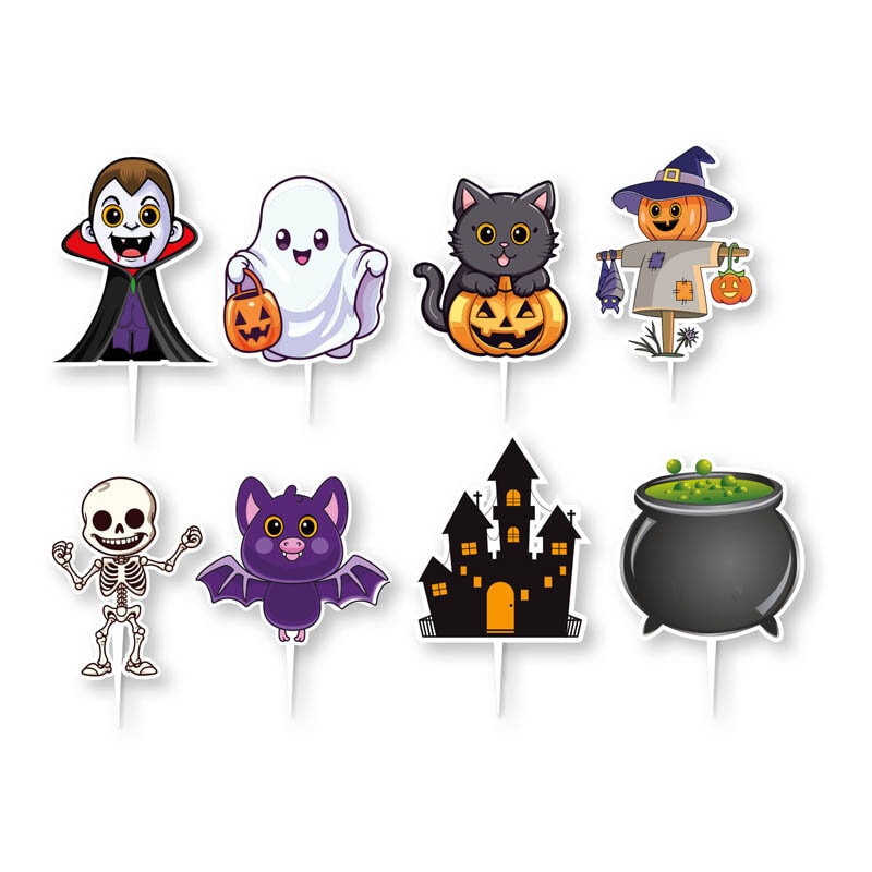 Halloween Caketoppers 16 stk