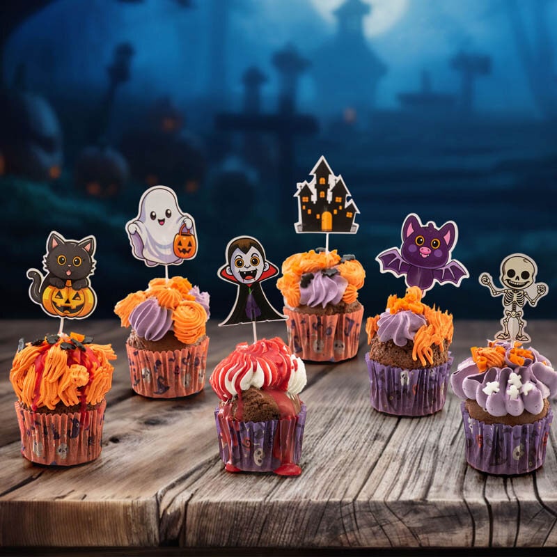 Halloween Caketoppers 16 stk