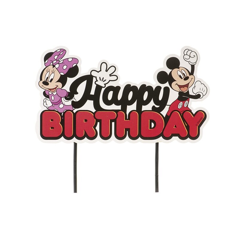 Mickey og Minnie Cake Topper Happy Birthday