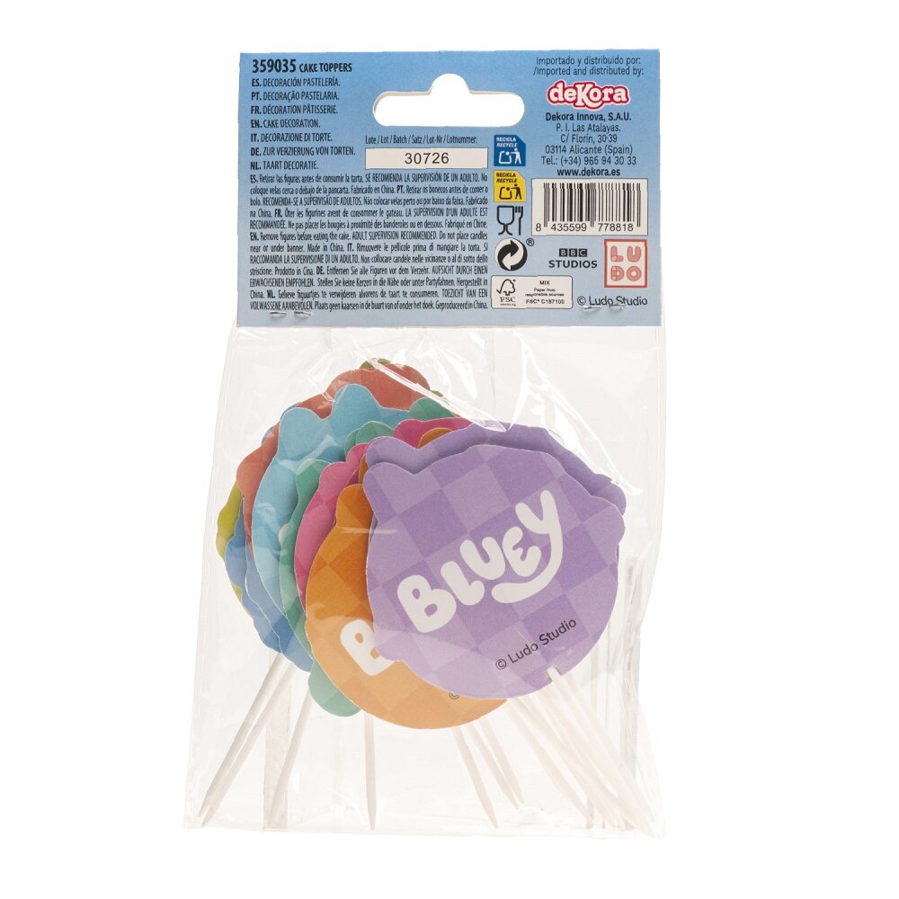 Bluey Cake toppers 16 stk