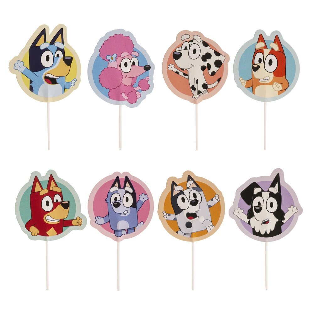 Bluey Cake toppers 16 stk