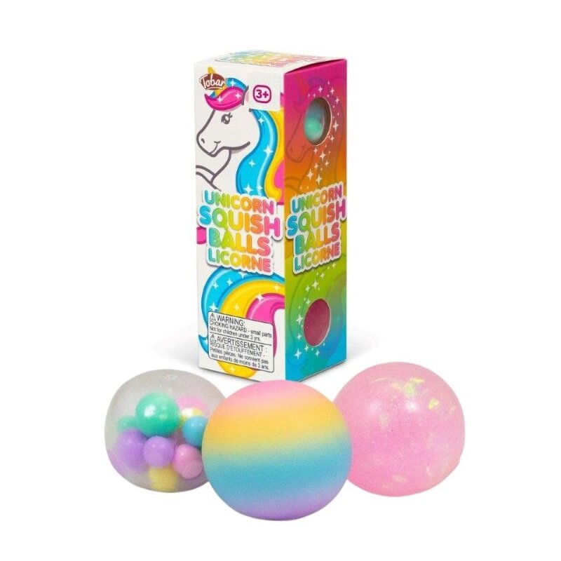 Enhjørning Squeeze-bolde 3-pak