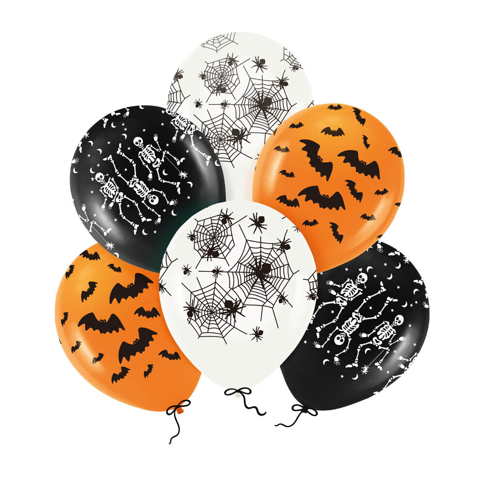 Halloween Ballonmix 6 stk