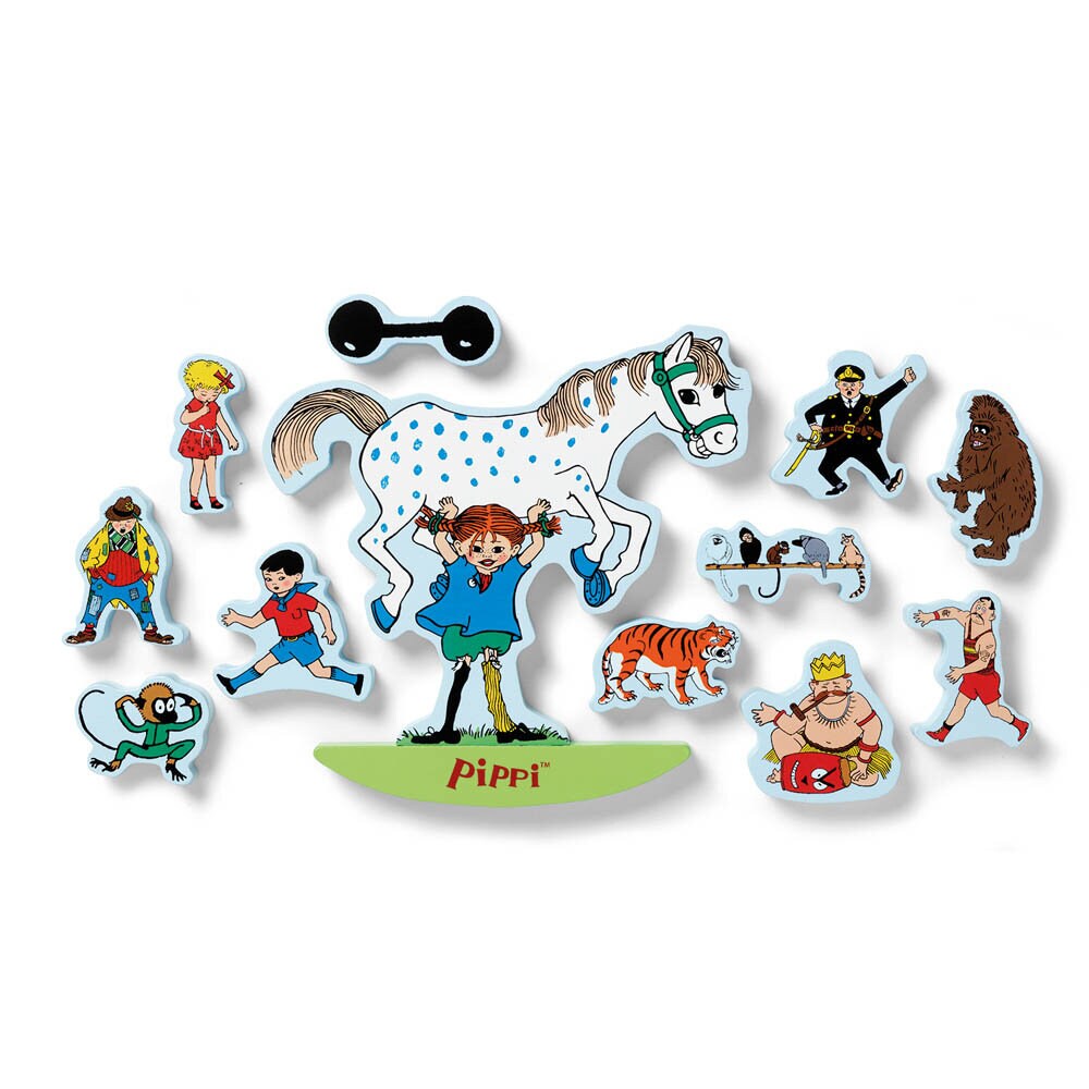 Pippi Langstrømpe - Balancelegetøj 12 stk.