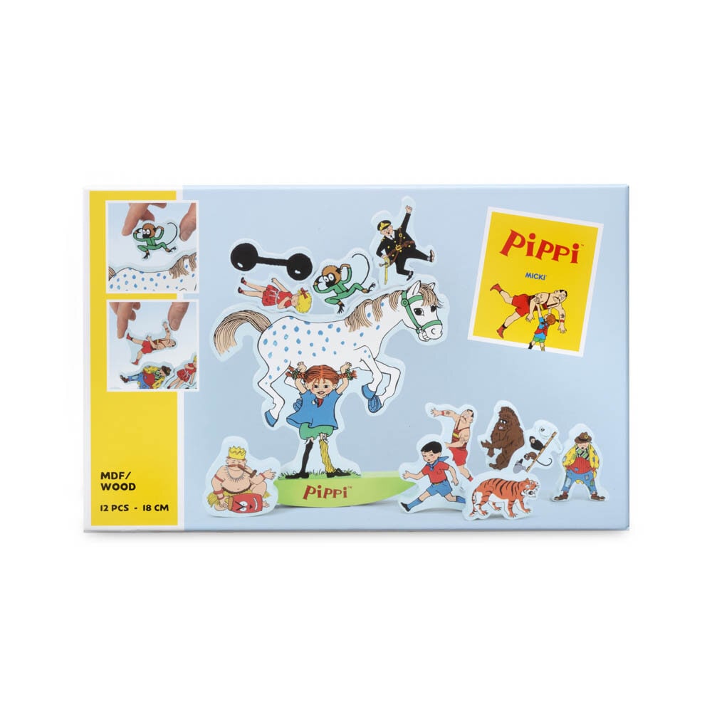 Pippi Langstrømpe - Balancelegetøj 12 stk.