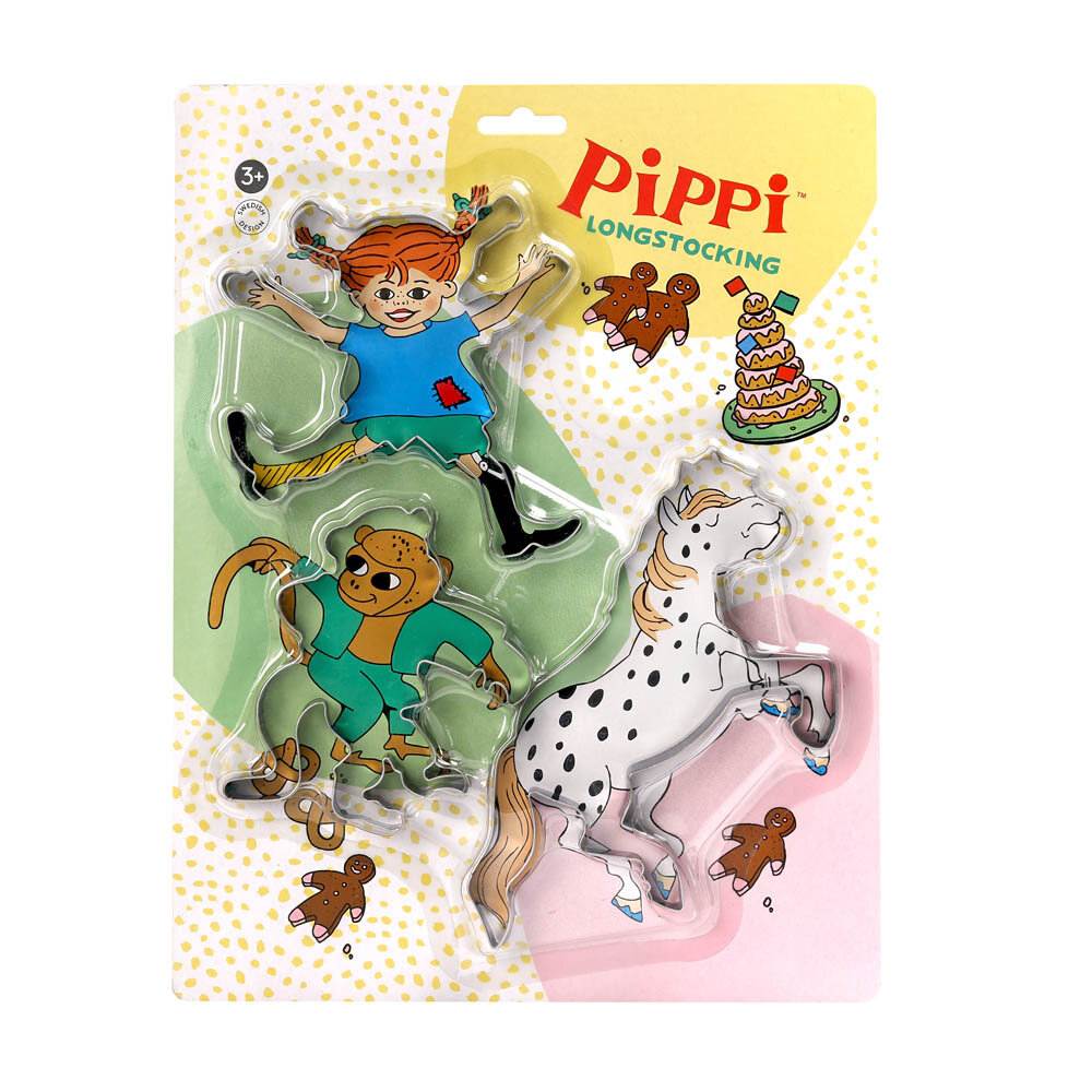 Pippi Langstrømpe Kageforme 3 stk