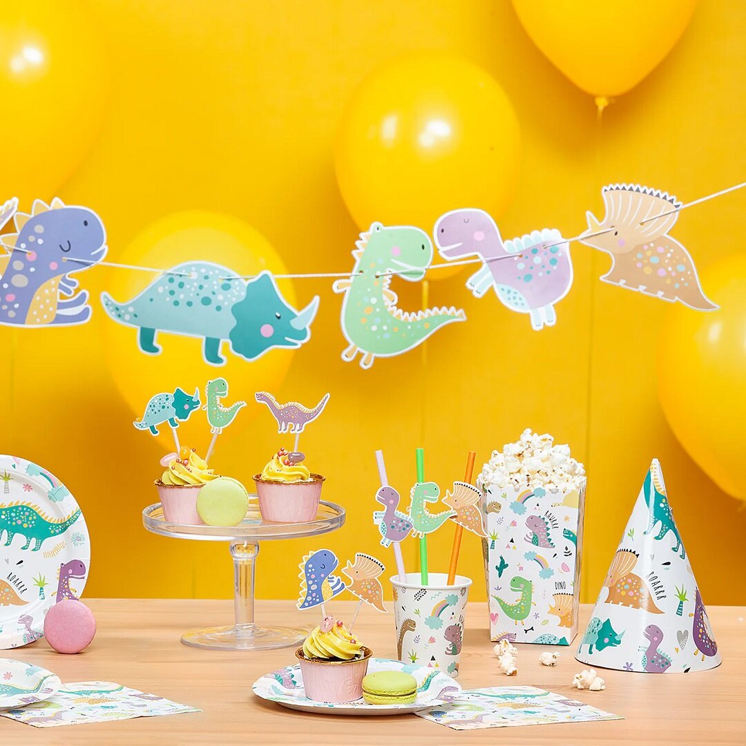 Dinosaur Sugerør 6 stk